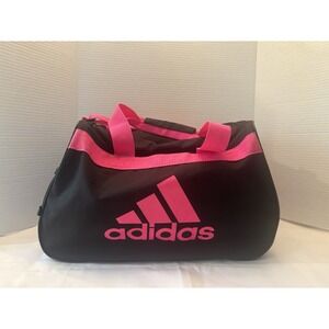 Adidas Black,Blue And Pink Gym Bag